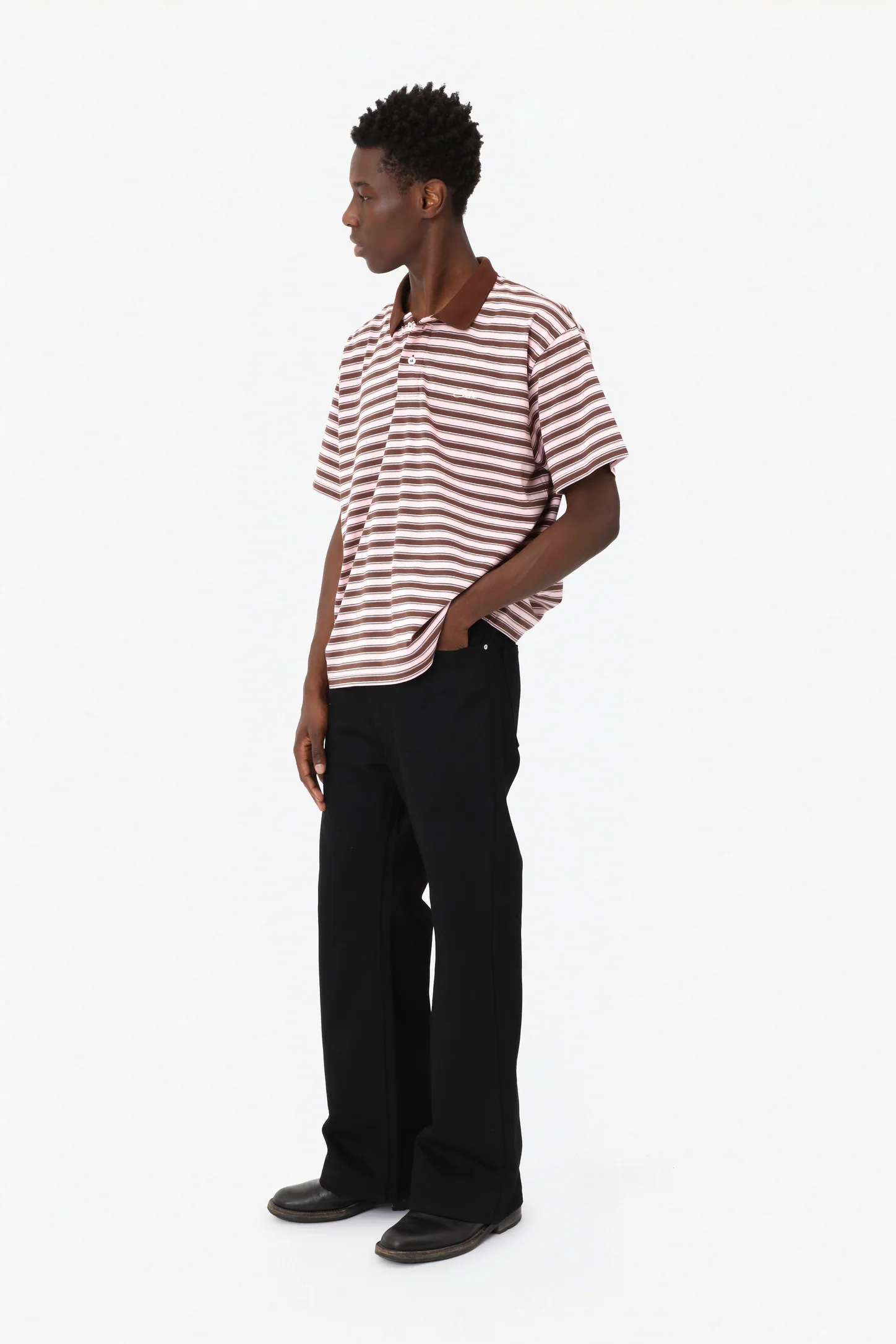 CLASSIC POLO PINK/BROWN STRIPE - Image 4