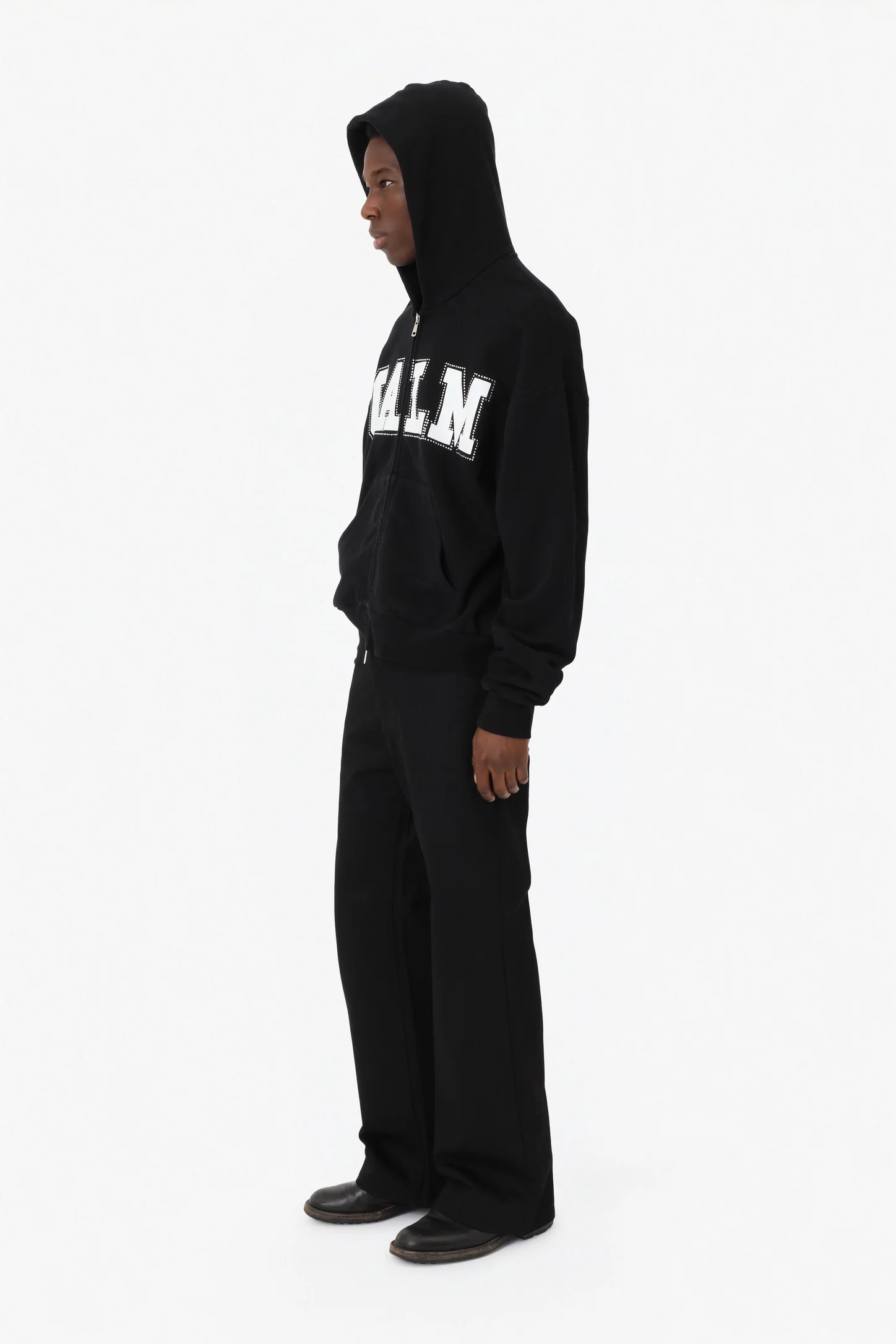 RHINESTONE BLACK HOODIE - Image 4