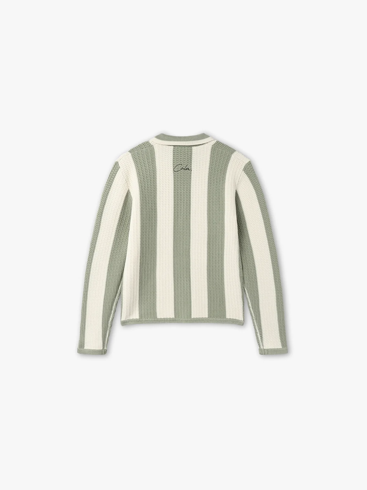 UPTOWN KNITTED POLO GREEN - Image 3