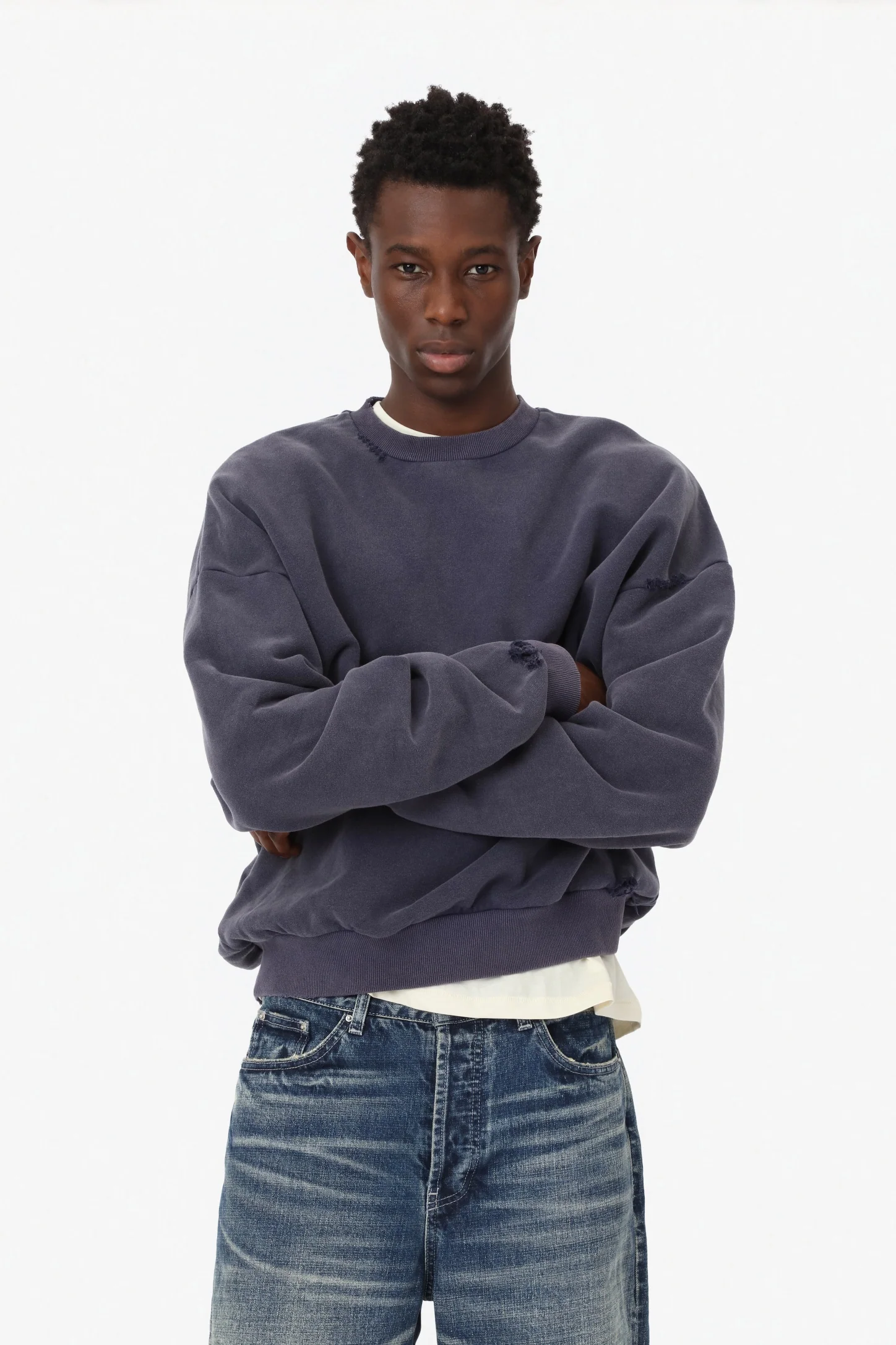 VINTAGE GYM CREWNECK WASHED BLUE - Image 3