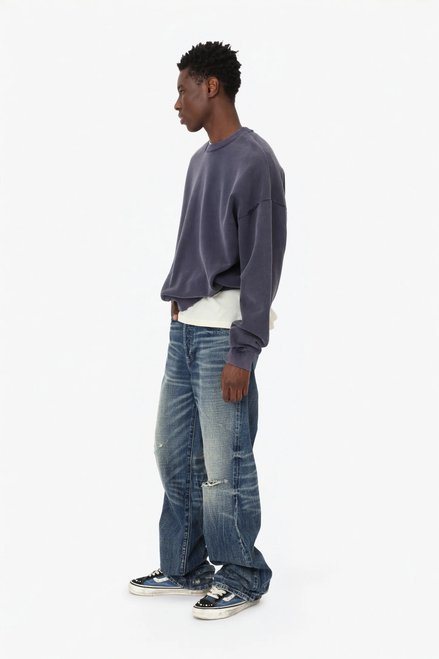 VINTAGE GYM CREWNECK WASHED BLUE - Image 4